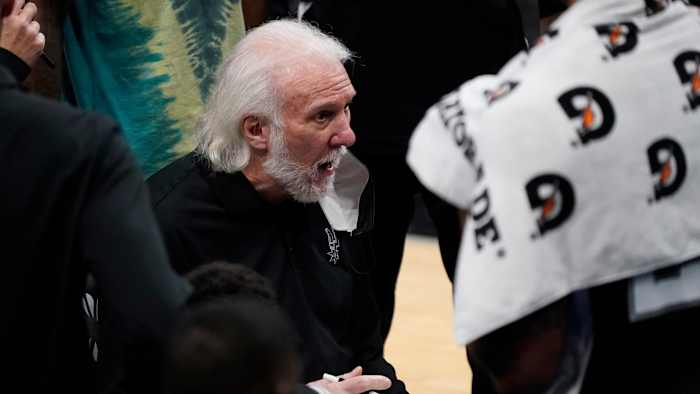 Spurs coach Gregg Popovich